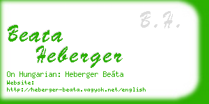 beata heberger business card
